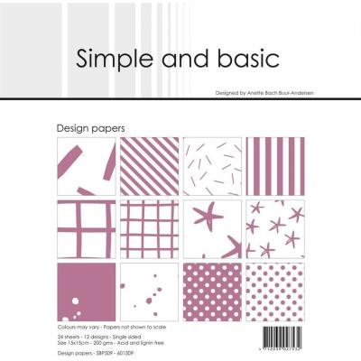 Simple and Basic Paper Pad Designpapier - Basic Old Rose
